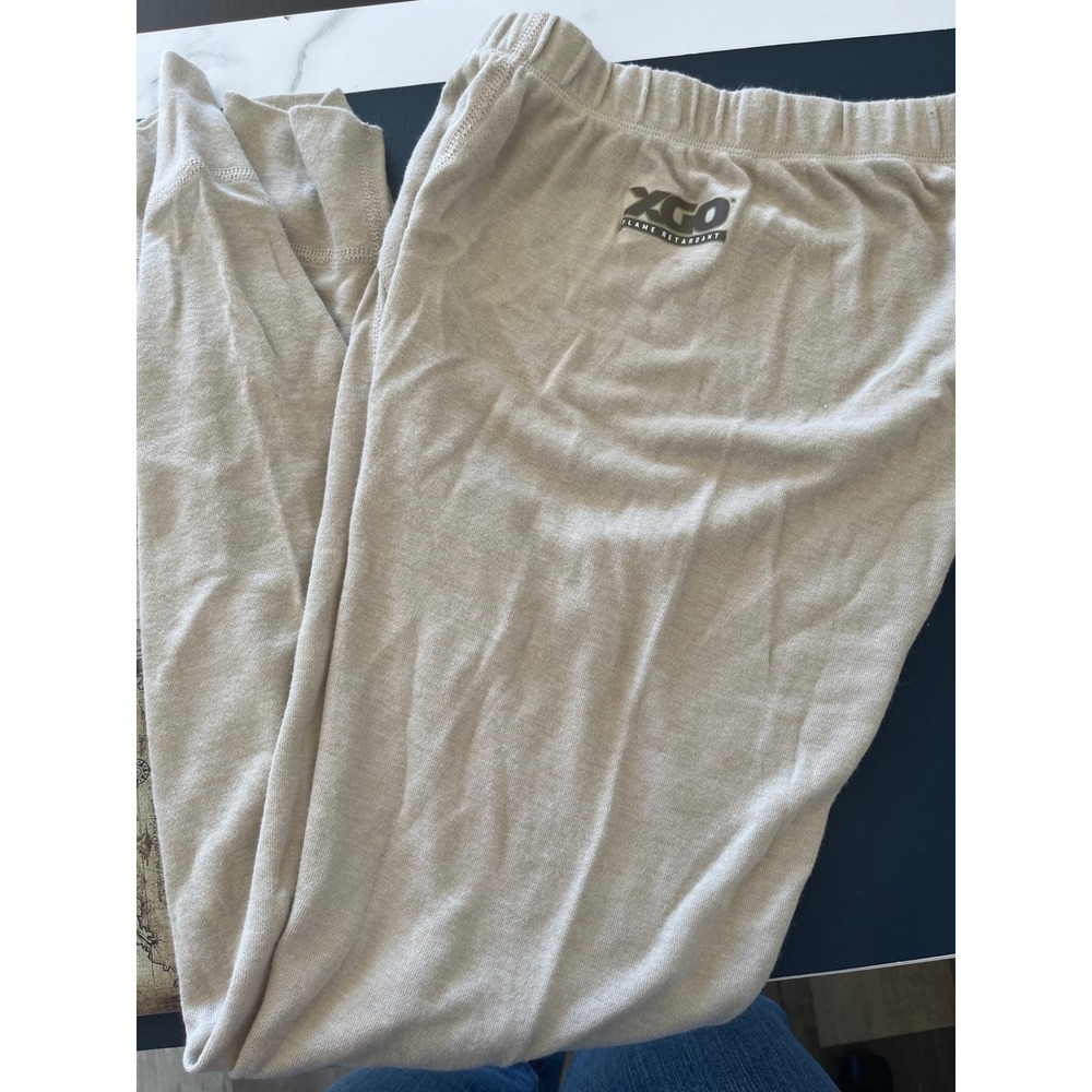 XGO Mens Flame Retardant Thermal Long Underwear Pants‎ Size S Beige